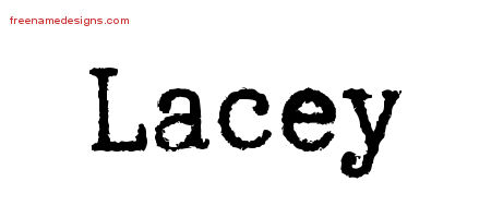 Typewriter Name Tattoo Designs Lacey Free Download