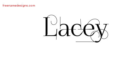 Decorated Name Tattoo Designs Lacey Free