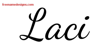 Lively Script Name Tattoo Designs Laci Free Printout