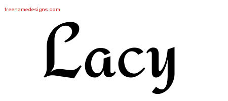 Calligraphic Stylish Name Tattoo Designs Lacy Free Graphic