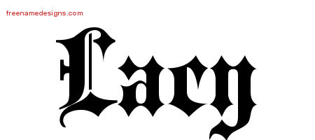 Old English Name Tattoo Designs Lacy Free