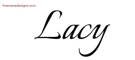 Calligraphic Name Tattoo Designs Lacy Free Graphic