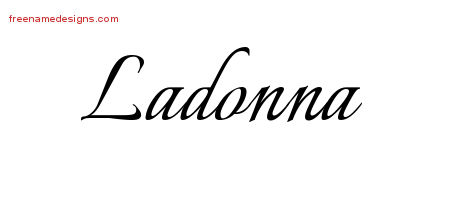Calligraphic Name Tattoo Designs Ladonna Download Free
