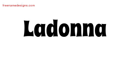 Groovy Name Tattoo Designs Ladonna Free Lettering