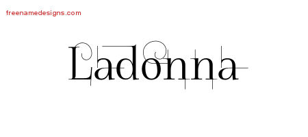 Decorated Name Tattoo Designs Ladonna Free