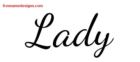 Lively Script Name Tattoo Designs Lady Free Printout