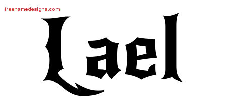 Gothic Name Tattoo Designs Lael Free Graphic