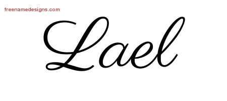 Classic Name Tattoo Designs Lael Graphic Download
