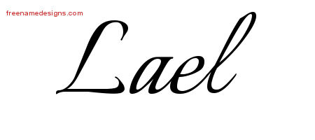 Calligraphic Name Tattoo Designs Lael Download Free