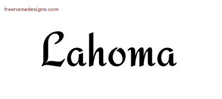 Calligraphic Stylish Name Tattoo Designs Lahoma Download Free