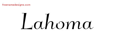 Elegant Name Tattoo Designs Lahoma Free Graphic
