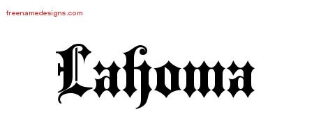 Old English Name Tattoo Designs Lahoma Free