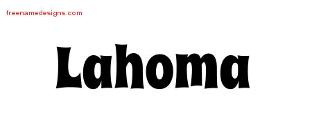 Groovy Name Tattoo Designs Lahoma Free Lettering