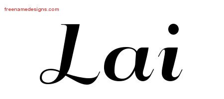 Art Deco Name Tattoo Designs Lai Printable