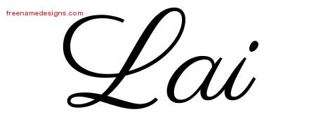 Classic Name Tattoo Designs Lai Graphic Download