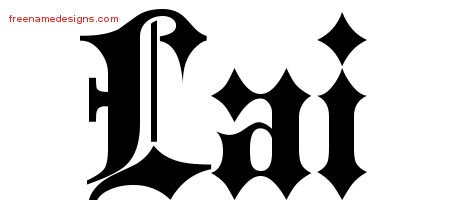 Old English Name Tattoo Designs Lai Free