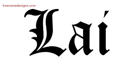 Blackletter Name Tattoo Designs Lai Graphic Download
