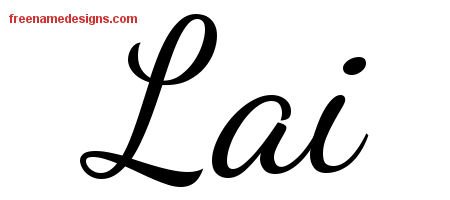 Lively Script Name Tattoo Designs Lai Free Printout