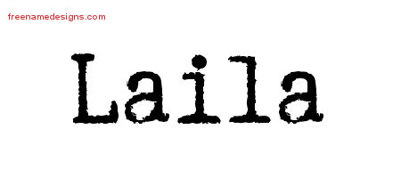 Typewriter Name Tattoo Designs Laila Free Download