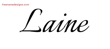 Calligraphic Name Tattoo Designs Laine Download Free
