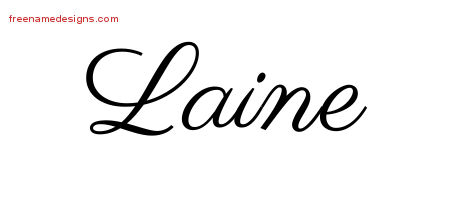 Classic Name Tattoo Designs Laine Graphic Download