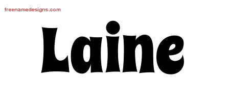 Groovy Name Tattoo Designs Laine Free Lettering