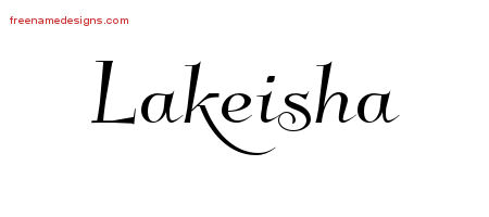Elegant Name Tattoo Designs Lakeisha Free Graphic