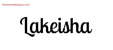 Handwritten Name Tattoo Designs Lakeisha Free Download