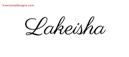 Classic Name Tattoo Designs Lakeisha Graphic Download