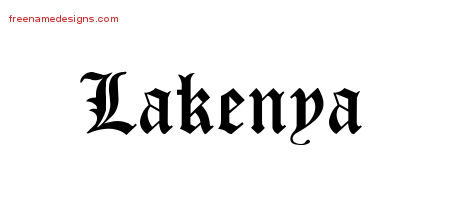 Blackletter Name Tattoo Designs Lakenya Graphic Download