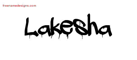 Graffiti Name Tattoo Designs Lakesha Free Lettering