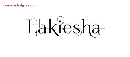Decorated Name Tattoo Designs Lakiesha Free