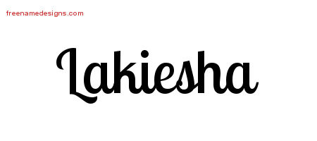 Handwritten Name Tattoo Designs Lakiesha Free Download