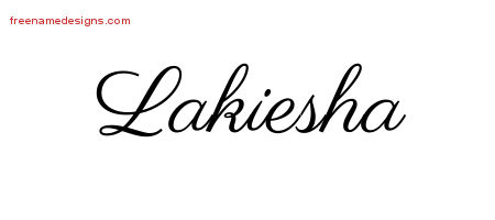 Classic Name Tattoo Designs Lakiesha Graphic Download