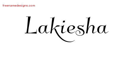 Elegant Name Tattoo Designs Lakiesha Free Graphic