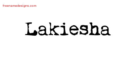 Vintage Writer Name Tattoo Designs Lakiesha Free Lettering
