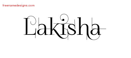 Decorated Name Tattoo Designs Lakisha Free