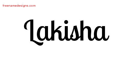 Handwritten Name Tattoo Designs Lakisha Free Download