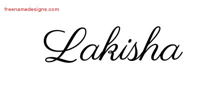 Classic Name Tattoo Designs Lakisha Graphic Download