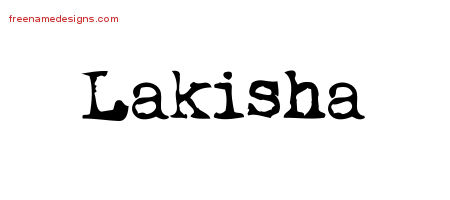 Vintage Writer Name Tattoo Designs Lakisha Free Lettering