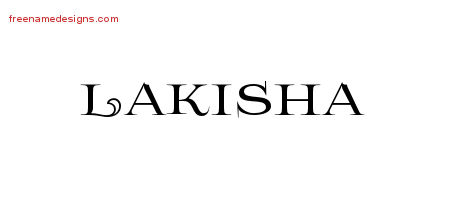 Flourishes Name Tattoo Designs Lakisha Printable