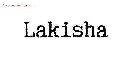 Typewriter Name Tattoo Designs Lakisha Free Download