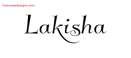 Elegant Name Tattoo Designs Lakisha Free Graphic