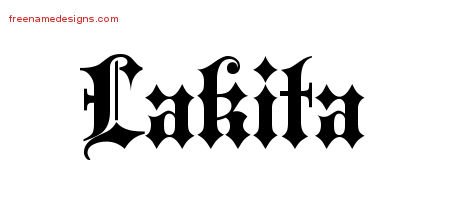 Old English Name Tattoo Designs Lakita Free