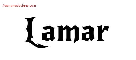 Gothic Name Tattoo Designs Lamar Download Free