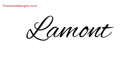 Cursive Name Tattoo Designs Lamont Free Graphic