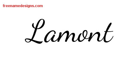 Lively Script Name Tattoo Designs Lamont Free Download