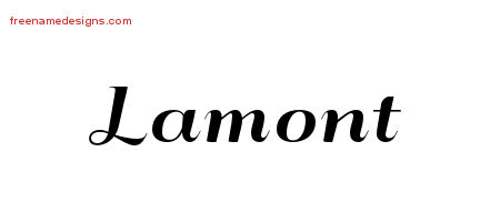 Art Deco Name Tattoo Designs Lamont Graphic Download