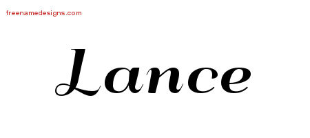 Art Deco Name Tattoo Designs Lance Graphic Download