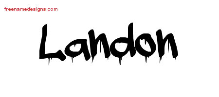 Graffiti Name Tattoo Designs Landon Free